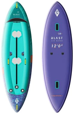 Aquatone Blast 12'0" Recreational Kayak 2-Person Green-Purple