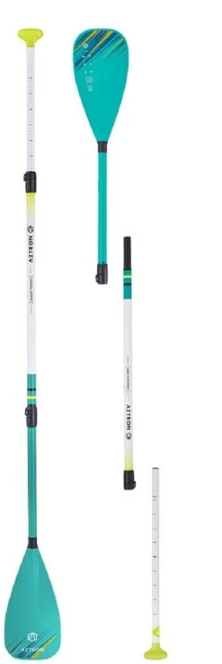 Aztron Mach Glass/carbone 3-Section Paddle Green-White