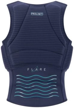 Prolimit Womens Fire Vest Half Padded Front Zip -Équipement De Surf prolimit womens fire vest half padded front zip navy turquise 1