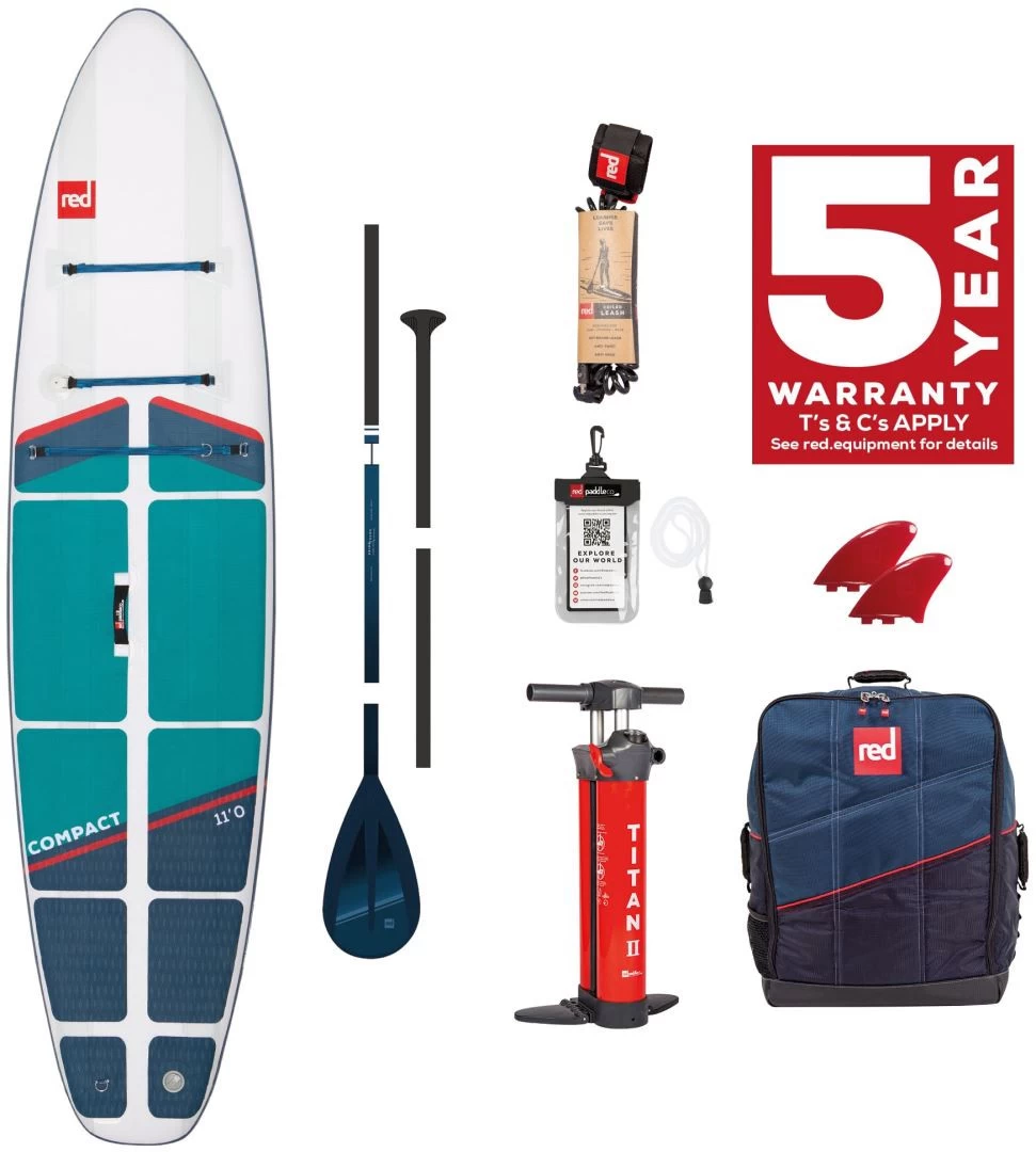 Red Paddle Co. Red Paddle Co 11'0 Compact MSL Inflatable SUP White-Teal-Dark Blue 3 Red Paddle Co. Red Paddle Co 11'0 Compact MSL Inflatable SUP White-Teal-Dark Blue