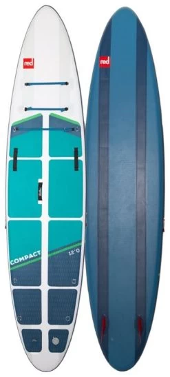 Red Paddle Co. Red Paddle Co 12'0 Compact MSL Inflatable SUP White-Teal-Dark Blue -Équipement De Surf red paddle co 12 0 compact msl inflatable sup white teal dark blue 0