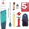 Red Paddle Co. Red Paddle Co 12'0 Voyager MSL Inflatable SUP + Hybrid Tough Paddle White-Teal-Dark Blue -Équipement De Surf red paddle co 12 0 voyager msl inflatable sup hybrid tough paddle white teal dark blue 0
